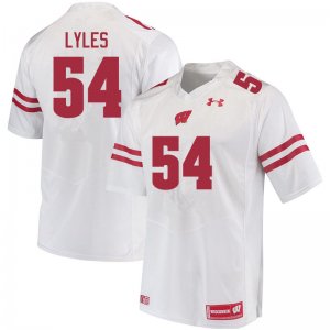 Men's Wisconsin Badgers NCAA #54 Kayden Lyles White Authentic Under Armour Stitched College Football Jersey SM31D71VQ